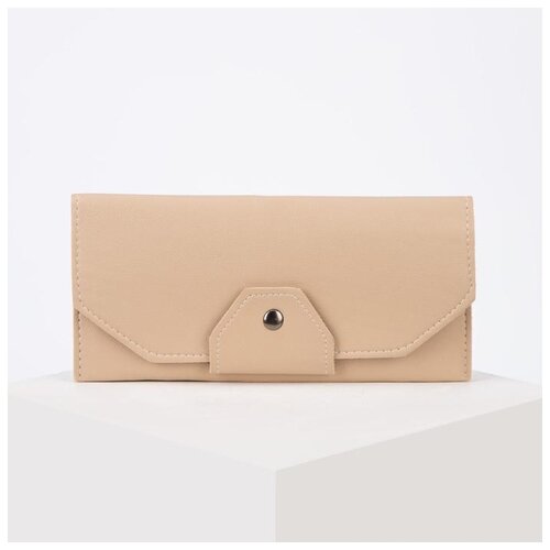 фото Кошелёк женский, 3 отдела на клапане, цвет светло-бежевый 5243063 . сима-ленд