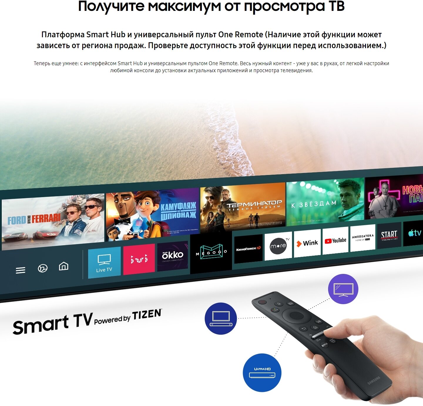 32" Телевизор Samsung UE32T4510AU 2020 LED HDR