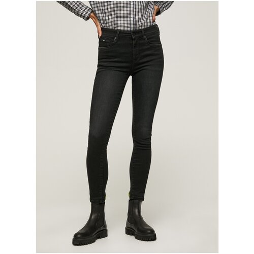брюки (джинсы) для женщин, Pepe Jeans London, модель: PL204177XF30, цвет: черный, размер: 42(XS)