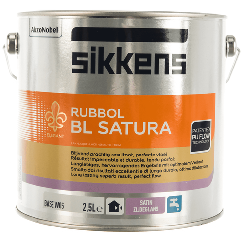 Эмаль универсальная Sikkens Rubbol BL Satura база W05 белая полуматовая (2,5л)