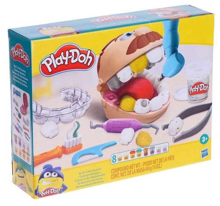 Набор для лепки игровой Play-Doh Мистер Зубастик с золотыми зубами, F1259 - фото №19