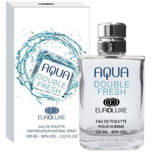 Euroluxe/Туалетная вода мужская Aqua Double Fresh, 100мл/Парфюм мужской euroluxe men aqua blue туалетная вода 100 мл