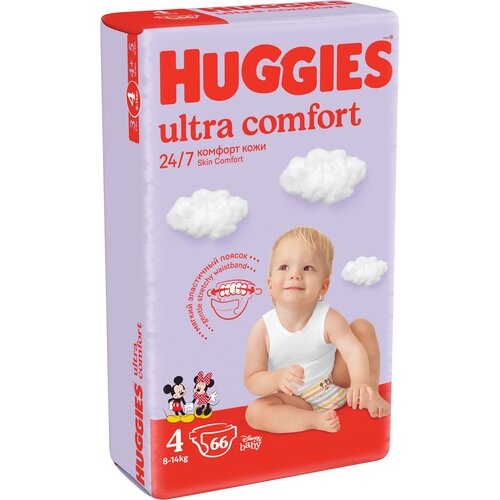 Подгузники Huggies Ultra Comfort 4 8-14кг 66шт