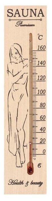 Термометр "Sauna", для бань и саун, мод. ТСС-1, от 0° до +160°C, микс - фотография № 4