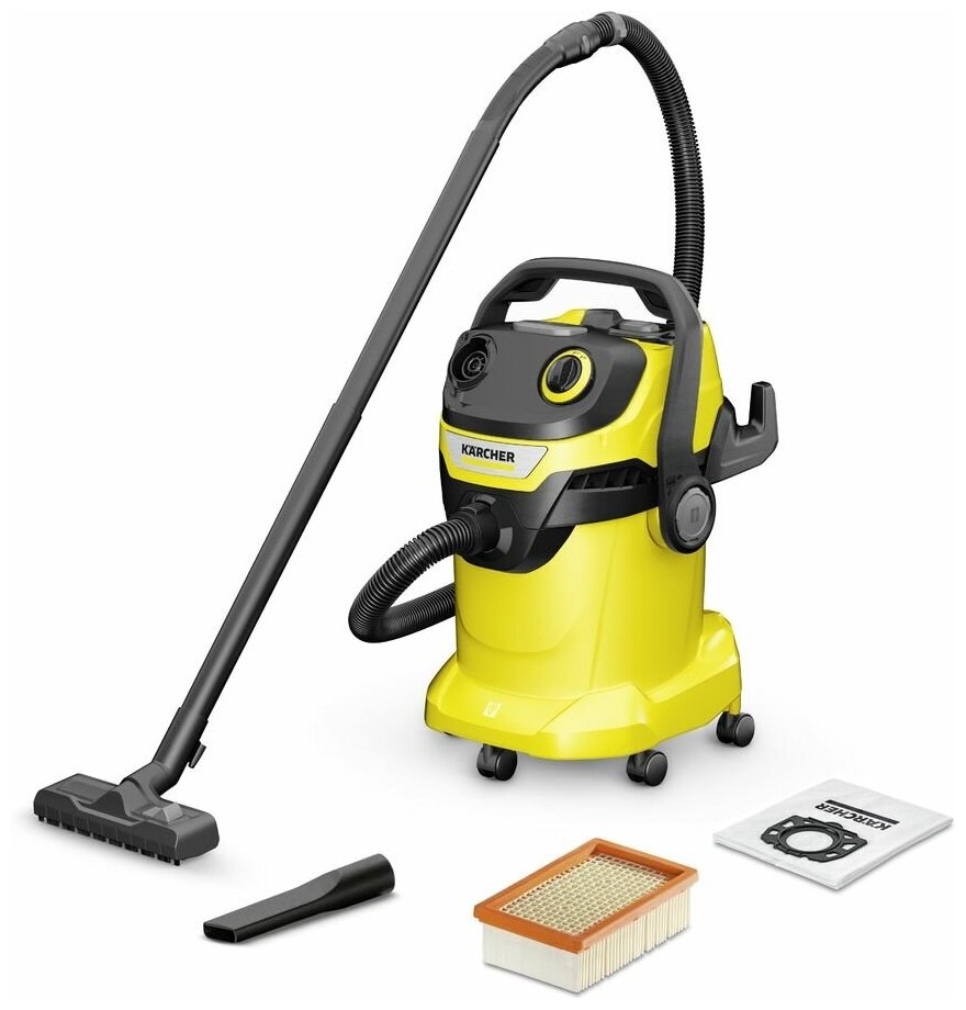 Пылесос строительный Karcher WD 5 V-25/5/22 1100Вт (уборка: сухая/сбор воды) желтый