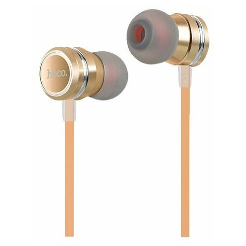 Наушники Hoco M16 Ling sound, mini jack 3.5 mm, gold