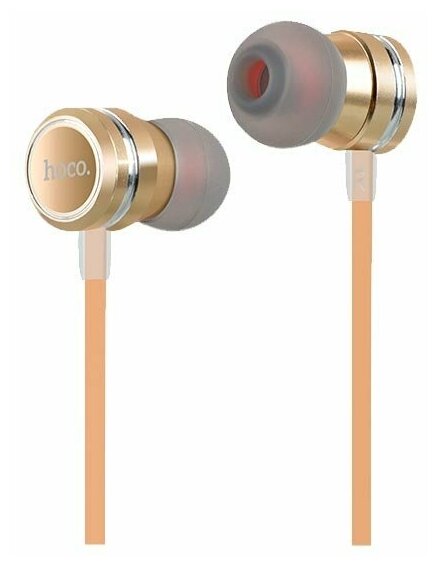 Проводные наушники Hoco M16 Ling sound, gold