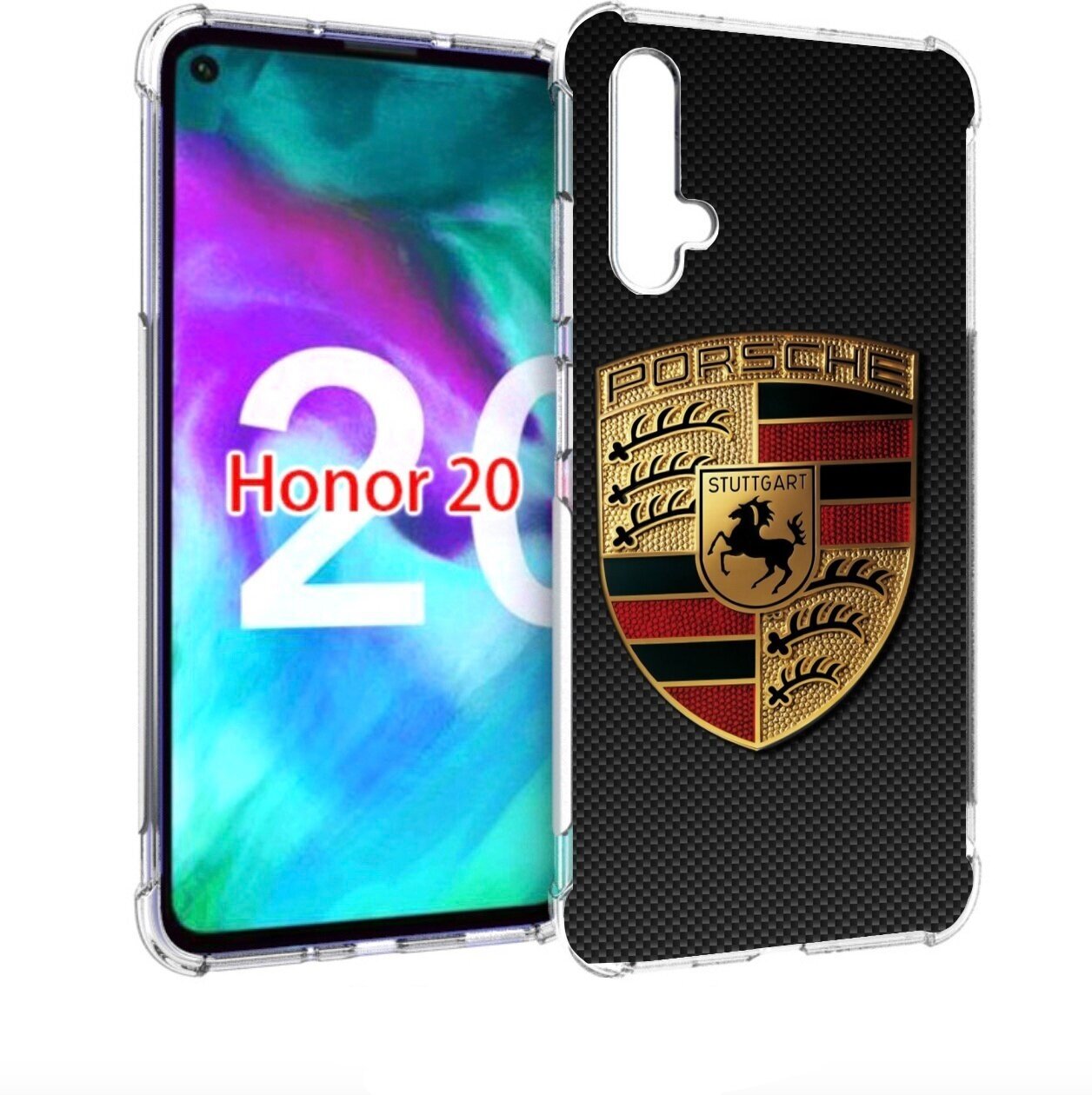 Чехол задняя-панель-накладка-бампер MyPads порш porsche 1 для Huawei Honor 20/Honor 20S(Китайская версия YAL-AL50) противоударный