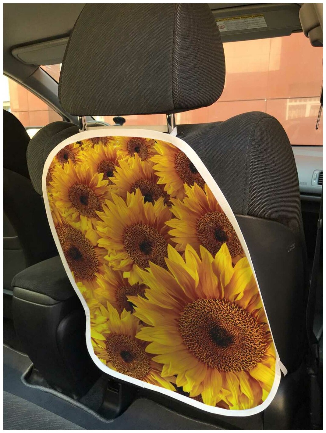 Защитная накидка JoyArty "Подсолнухи" на спинку автомобильного сидения