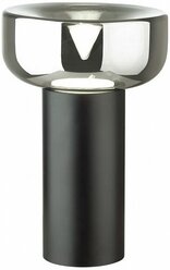 Лампа декоративная светодиодная Odeon Light Kaleo 4721/7TL, 7 Вт, цвет арматуры: черный, цвет плафона/абажура: серебристый