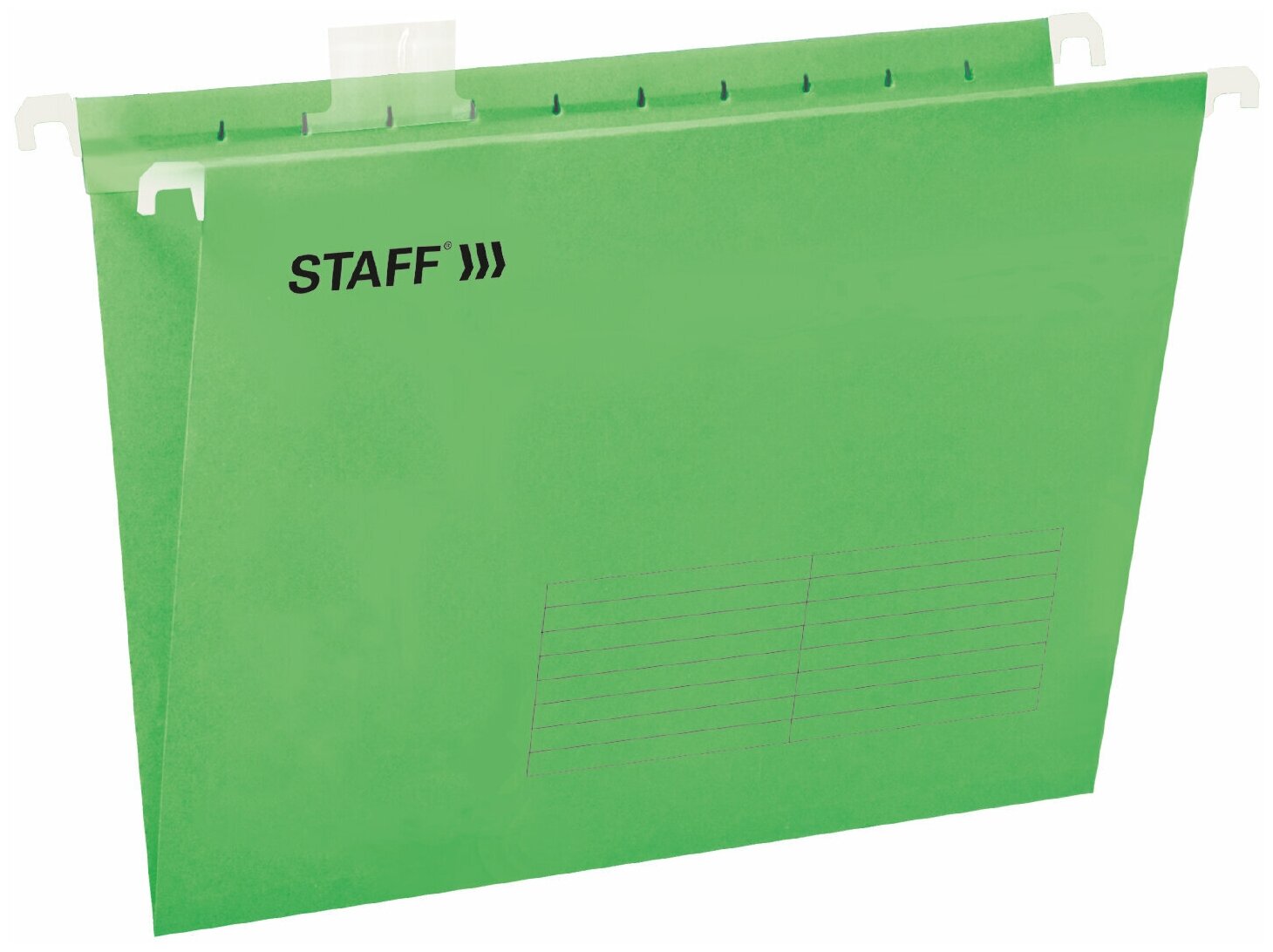 Подвесные папки для бумаг и документов офисные A4/Foolscap (404х240мм) до 80л Комплект 10 штук картон staff
