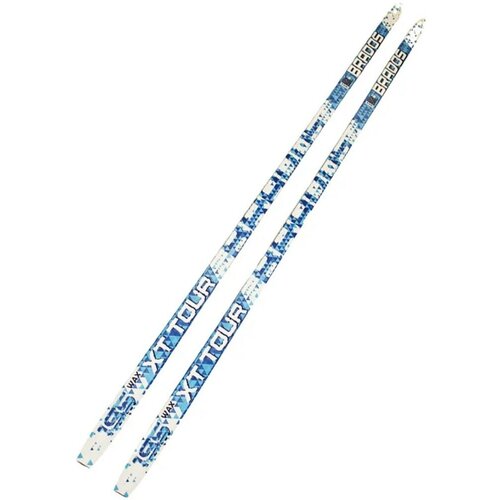 лыжный комплект stc с креплениями 75 мм с палками 190 wax brados xt tour blue Лыжи STC Brados XT Tour blue wax, 150 см