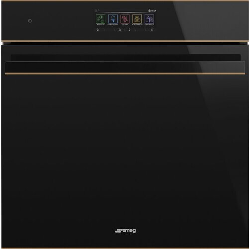 Многофункциональный духовой шкаф Smeg SO6606APNR с технологией Multitech 60 см 25 функций чёрное стекло Eclipse медный профиль 59999000₽