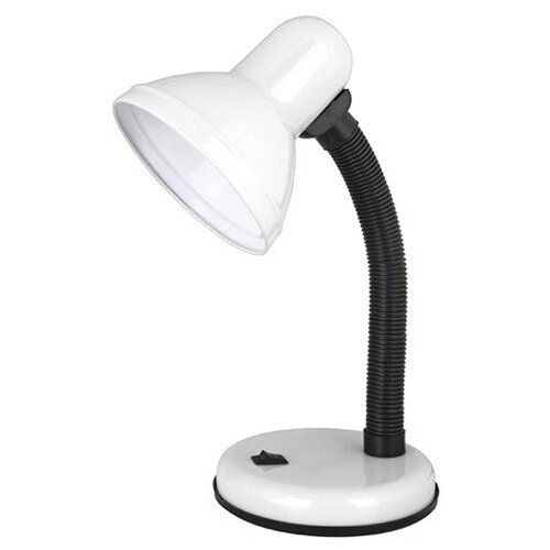 фото Лампа офисная ultraflash uf-301 с01 12354, e27, 60 вт, цвет арматуры: черный, цвет плафона/абажура: белый