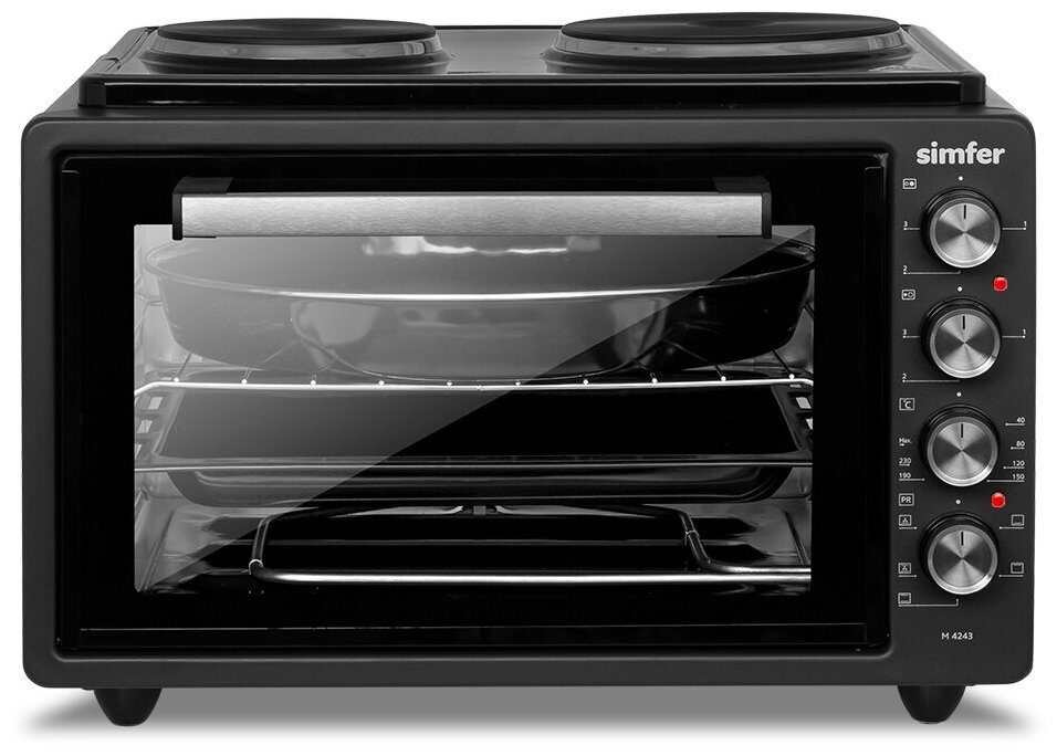 Мини-печь Simfer M4243 серия Albeni Plus, 5 режимов работы, с конфорками
