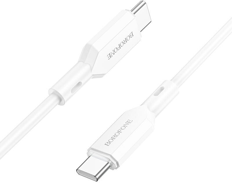 Кабель BOROFONE BX70, USB Type-C - USB Type-C, 60W, 3A, 1м, белый