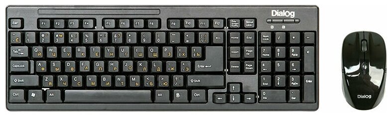 Комплект клавиатура + мышь Dialog KMROP-4010U Black USB, черный - фото №1
