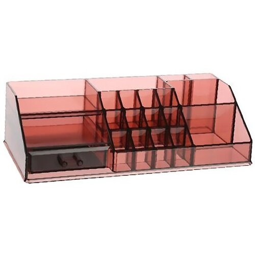 Акриловый органайзер для косметики Multi-Functional Storage Box QFY-3133, бордовый