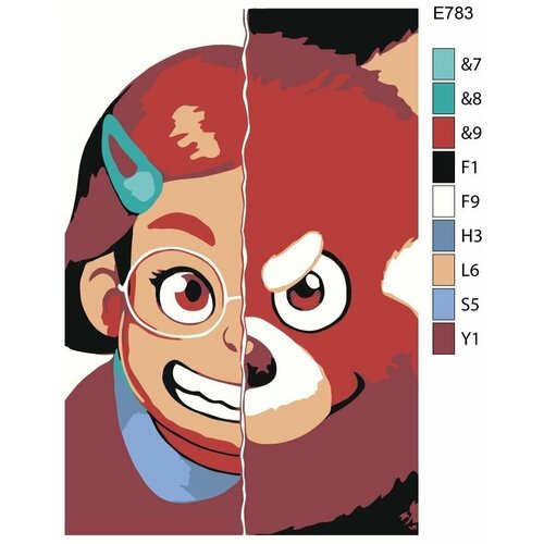 Детская Картина по номерам E783 Мультфильм Я краснею. Мэйлин Мэй Ли 20x30 сумка рюкзак loungefly мэй мэйлин ли meilin lee в облике красной панды из мультфильма я краснею