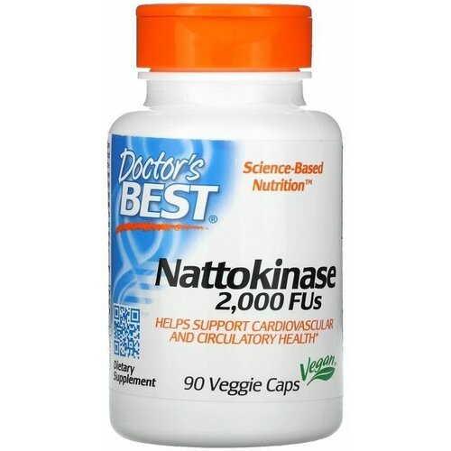 Doctor's Best, Nattokinase Наттокиназа, 2000 ед, 90 капсул