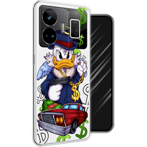 Силиконовый чехол на Realme GT3 / Реалми GT3 Scrooge McDuck with a Gold Chain, прозрачный силиконовый чехол scrooge mcduck with a gold chain на realme 10 pro реалми 10 про