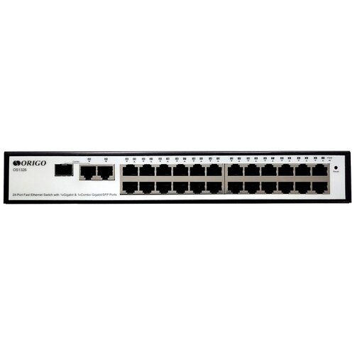 Коммутатор ORIGO OS1326/A1A 24-Port 10/100/1000, 1-Port SFP, 16000 MAC-адресов