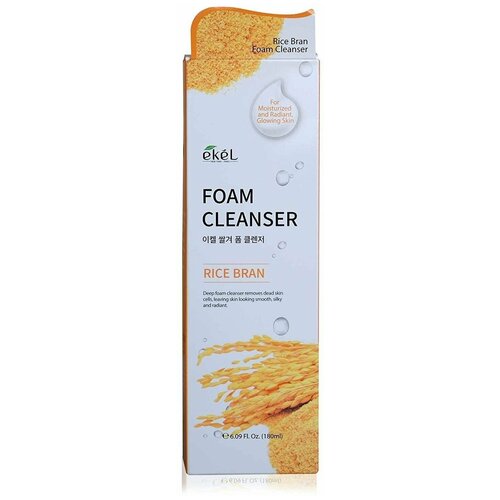 ekel foam cleanser rice bran пенка для умывания с экстрактом коричневого риса Ekel Пенка для умывания с экстрактом рисовых отрубей, 180 мл
