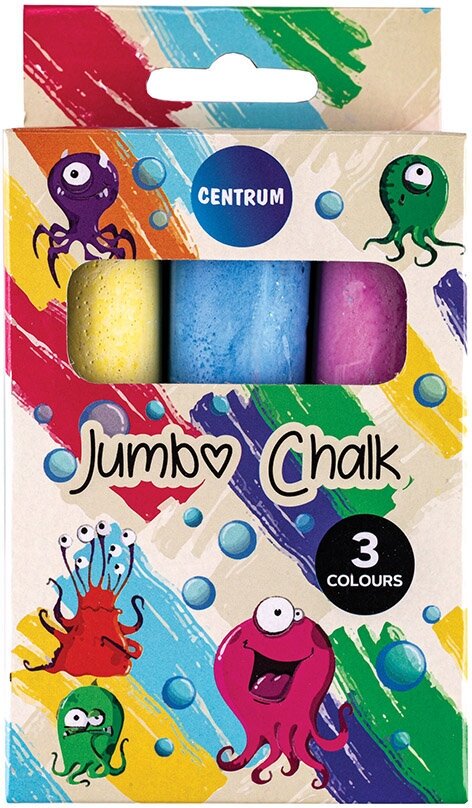 Centrum Мел цветной JUMBO 3 цв. , 3 шт 80390