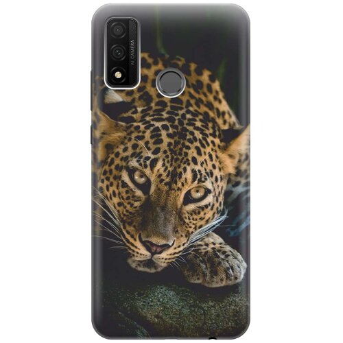 фото Cиликоновый чехол на huawei p smart 2020 / хуавей п смарт 2020 с принтом "загадочный леопард" gosso