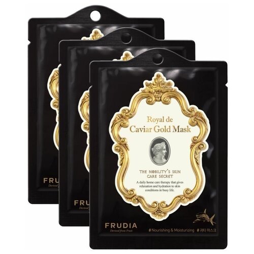 Купить Frudia Омолаживающая маска для лица с экстрактом икры и золотом Royal de caviar gold mask, 20 мл, 3 шт.