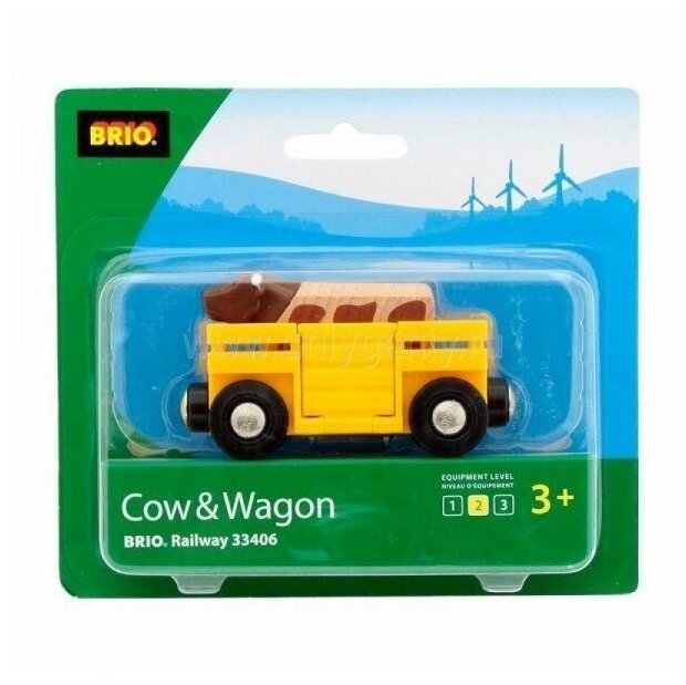 Вагон Brio с коровой - фото №3