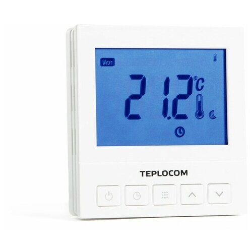 Терморегулятор TEPLOCOM TS-Prog-220/3A белый