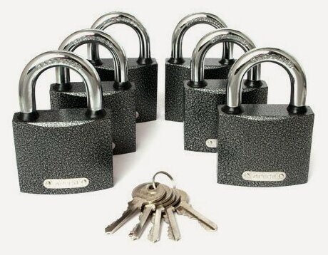 Изображение товара Замки навесные Apecs (Апекс) PD-01-63 (6 Locks + 5 Keys)