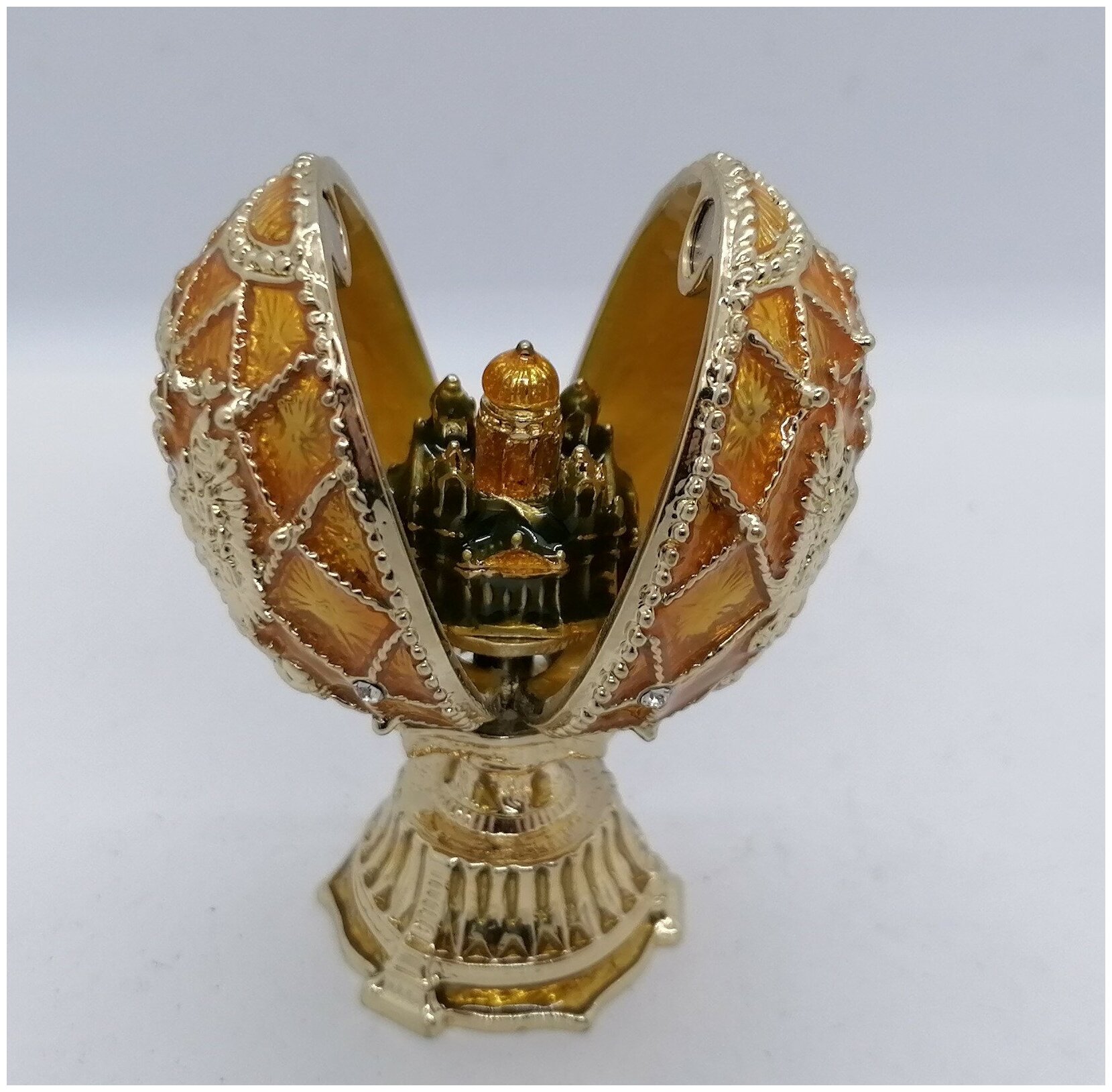 Яйцо Фаберже герб с храмом — фото 1