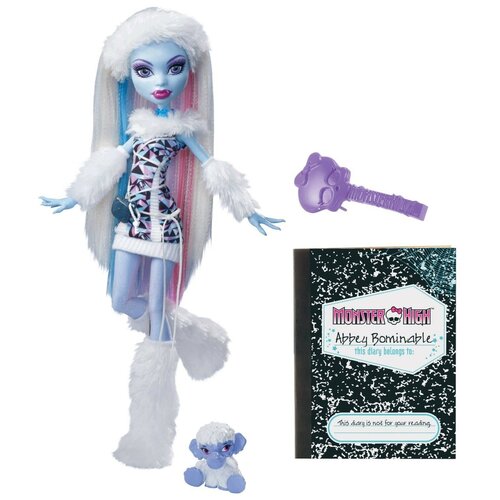 Кукла Monster High Эбби Боминейбл с питомцем, 27 см, V7988 разноцветный