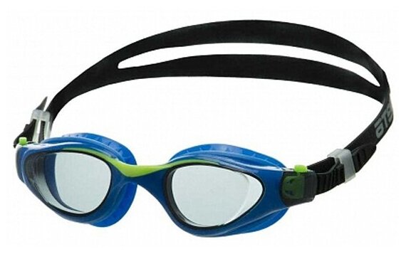 Очки для плавания Atemi , детские, силикон чёрн/голубые, M702