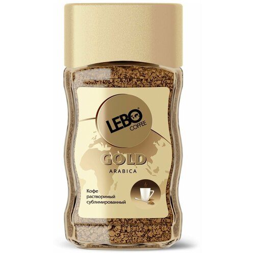 Кофе растворимый LEBO (Лебо) Gold 100 г х 12 банок, стекло