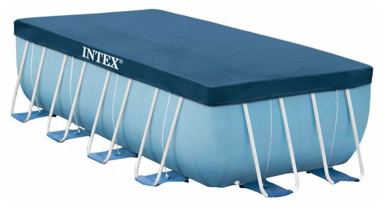 Тент для прямоугольных каркасных бассейнов Intex 10757 Rectangular Pool Cover (размер 975 х 488 см)