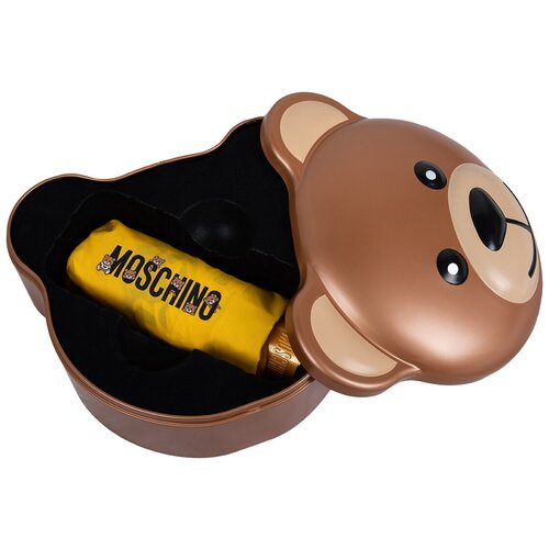 Зонт складной Moschino 8432-superminiU Bear in the tube Yellow