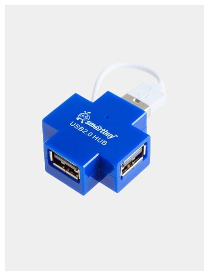 USB 20 Хаб Smartbuy 6900 4 порта голубой (SBHA-6900-B)