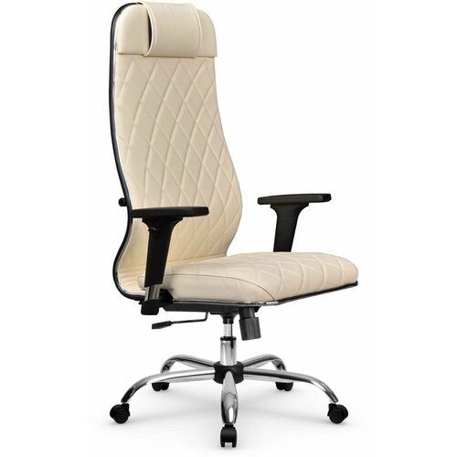 Компьютерное офисное кресло Metta L 1m 40М/2D MPES, Топган, осн. 17833, Молочное