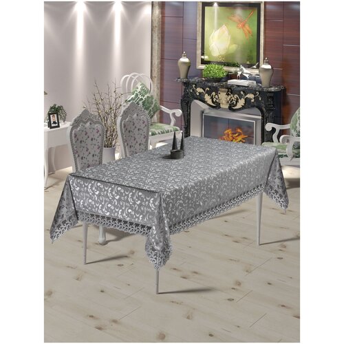 фото Скатерть do&co c гипюром 160x220 eda серебро do & co