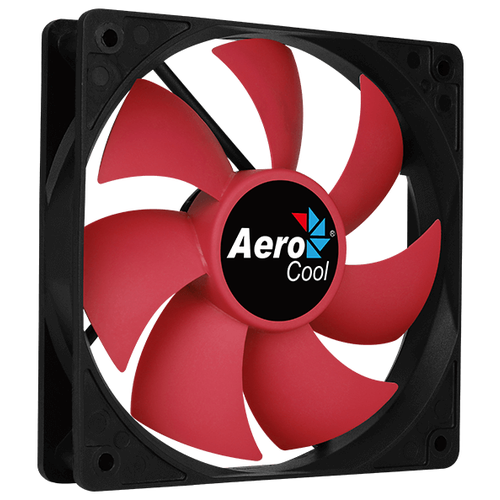 Вентилятор для корпуса AeroCool Force 12 PWM, черный/красный вентилятор для корпуса aerocool force 12 pwm черный синий