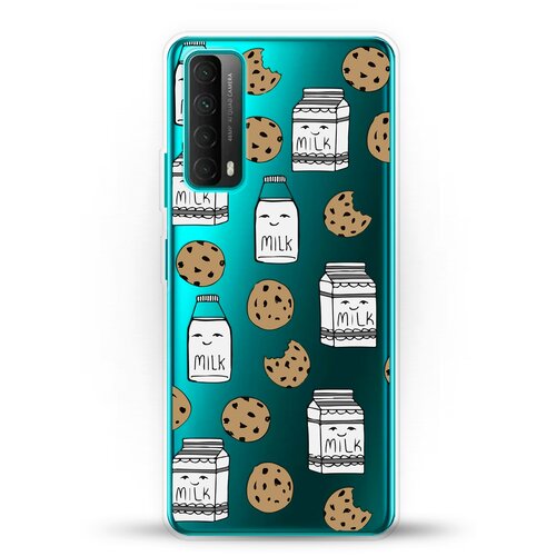 фото Силиконовый чехол молоко и печеньки на huawei p smart 2021 andy & paul