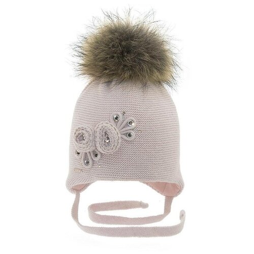 фото Шапка mialt розочка, размер 48-50, розовый