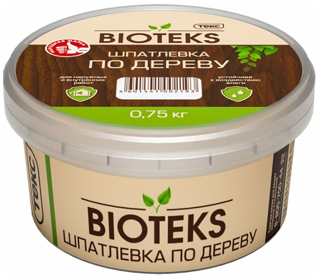 Текс Шпатлевка по Дереву BIOTEKS/Профи дуб 0,75кг 700001382