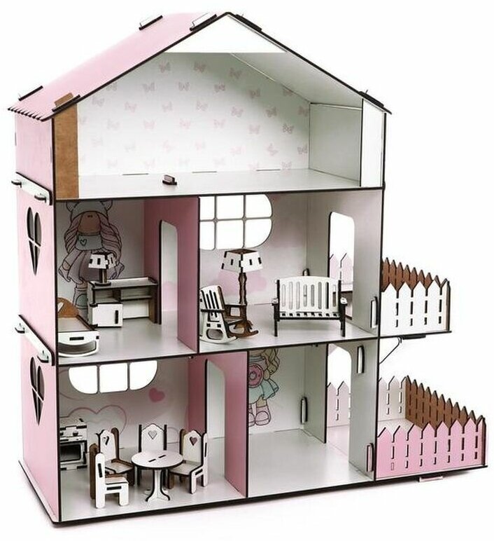 Кукольный дом с мебелью Doll Style