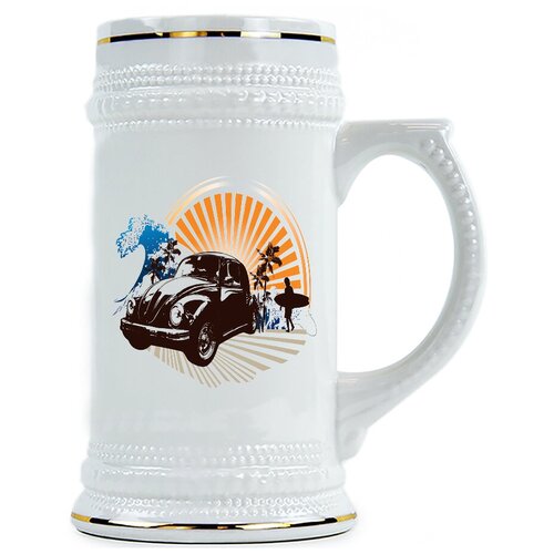 фото Пивная кружка чёрная машина drabs