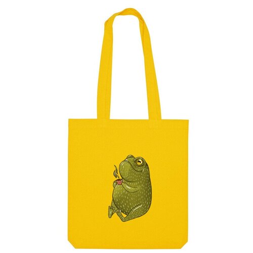 Сумка шоппер Us Basic, желтый мужская футболка чаепитие лягушки путешественницы 2xl серый меланж