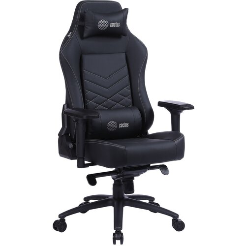 Кресло игровое Cactus CS-CHR-0112BL черный сиденье черный эко. кожа с подголов. крестовина металл пла